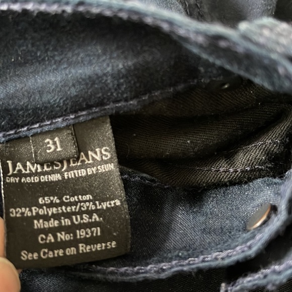 James Jeans, 31, Twiggy, dark wash, lightweight jeans (cotton/poly/Lycra), EUC - Picture 8 of 8